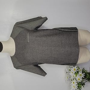 J. Crew Raglan Houndstooth Wool Top SZ 2